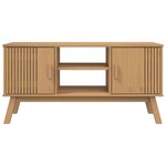 vidaXL Meuble TV OLDEN marron 114x43x57 cm bois de pin massif
