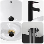 vidaXL Meuble de lavabo mural Noir 39 x 35 x 63 cm Bois d'ingénierie