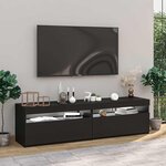 vidaXL Meubles TV 2 Pièces avec lumières LED Noir 75x35x40 cm