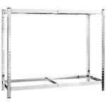 vidaXL Porte-pneus à 2 niveaux 2 Pièces Argenté 110x40x110 cm Acier
