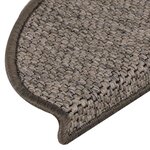 vidaXL Tapis d'escalier autocollants 30 Pièces 65x21x4 cm marron beige