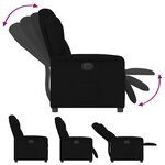 vidaXL Fauteuil inclinable électrique Noir Tissu