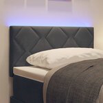vidaXL Tête de lit LED Gris foncé 80 cm Cuir synthétique