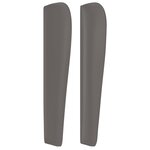 vidaXL Tête de lit avec oreilles Gris 163x23x118/128 cm Similicuir