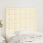 vidaXL Têtes de lit 2 Pièces Crème 100x5x78/88 cm Similicuir