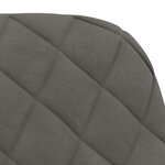 vidaXL Chaises à manger lot de 2 Gris foncé Velours
