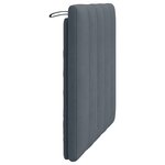 vidaXL Coussin de tête de lit gris foncé 80 cm velours