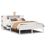 vidaXL Lit bibliothèque sans matelas blanc 140x200 cm bois pin massif