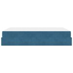 vidaXL Cadre de lit avec matelas avec matelas 2 Pièces Bleu Velours