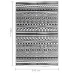 vidaXL Tapis d'extérieur ARAKIL Noir 140x200 cm PP
