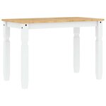 vidaXL Ensemble à manger Panama 3 Pièces blanc bois de pin massif