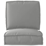 vidaXL Set de coussins de palette 2 Pièces Gris 50 x 50 x 12 cm