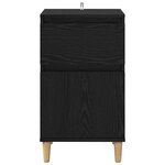 vidaXL Cabinet de chevet avec tiroir 2 Pièces Chêne noir 40 x 35 x 70 cm