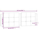vidaXL Coussin de tête de lit blanc 152 cm similicuir