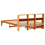 vidaXL Lit bibliothèque sans matelas cire marron 150x200 cm pin massif