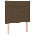 vidaXL Tête de lit à LED Marron foncé 90x5x118/128 cm Tissu