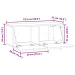 vidaXL Meuble TV mural Blanc 78 5 x 31 x 30 cm Bois d'ingénierie
