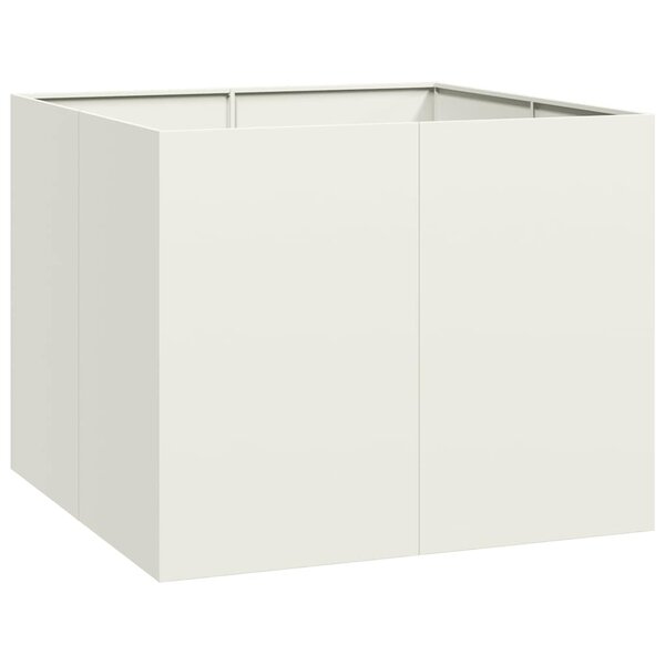 vidaXL Jardinière blanc 100x100x80 cm acier