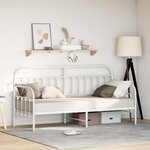 Lit de jour vidaXL blanc 75x190 cm en acier