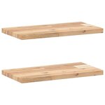 vidaXL Étagères flottantes 2 Pièces 40x20x2 cm acacia massif non traité