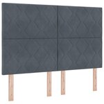 Lit vidaXL Gris foncé 140x200 cm en Velours