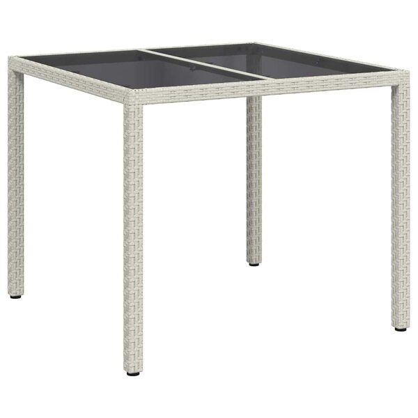 vidaXL Table de Jardin Blanc 90 x 90 x 75 cm polyrotin