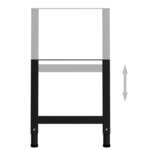 vidaXL Cadres d'établi réglables 2 Pièces Métal 55x(69-95 5) cm Noir