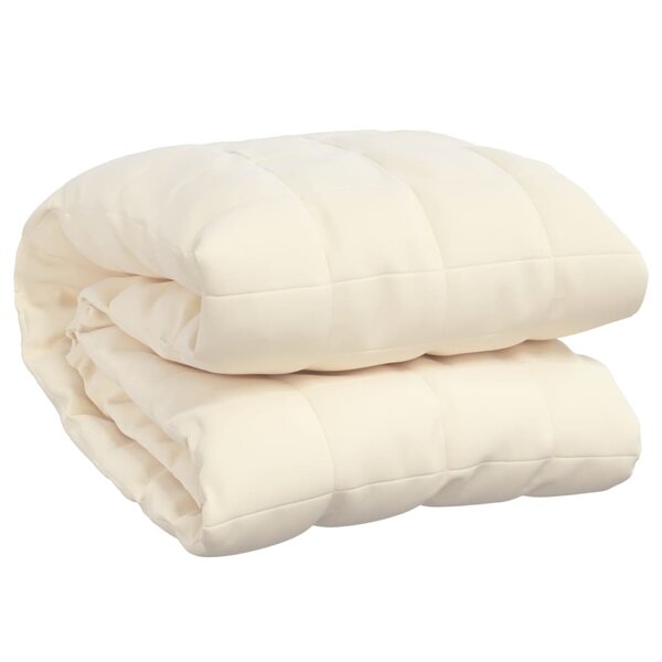 vidaXL Couverture lestée Crème clair 155x220 cm 11 kg Tissu