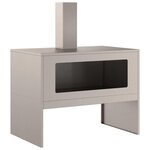 vidaXL Braise Marron 80 x 50 x 96 cm Acier résistant aux intempéries