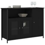 vidaXL Buffet noir 100x35x75 cm bois d'ingénierie