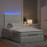 vidaXL Cadre de lit ottoman et matelas gris clair 120x200 cm velours