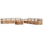 vidaXL Ensemble de canapés d'extérieur 9 pc Naturel