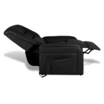 Vidaxl fauteuil inclinable tv noir similicuir