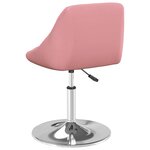 vidaXL Chaises pivotantes à manger lot de 6 Rose Velours