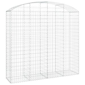 vidaXL Panier de gabions arqué 200x50x180/200 cm Fer galvanisé