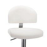 vidaXL Tabouret de bar Blanc Similicuir