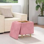 vidaXL Ottoman avec rangement 40 x 40 x 45 cm Velours