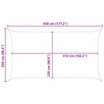 vidaXL Voile d'ombre Gris clair et blanc 4 5 x 2 5 m