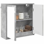 vidaXL Armoire Miroir de Salle de Bain Gris béton 60 x 20 x 60 cm