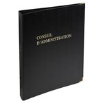 Reliure Luxe Avec Recharge 297x210 Conseil D'administration 100 Feuillets Foliotés 90g + 2 Gardes - Noir - Le Dauphin