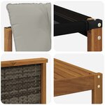 vidaXL Ensemble de canapés d'extérieur 5 pc Naturel et gris clair