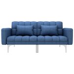 vidaXL Canapé-lit Bleu Tissu