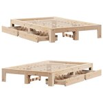 vidaXL Cadre de lit sans matelas 120x200 cm bois de pin massif