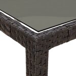 vidaXL Ensemble à manger de jardin 5 Pièces et coussins marron poly rotin