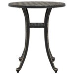 vidaXL Table de jardin bronze Ø48x53 cm aluminium coulé