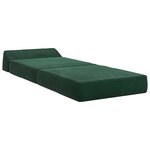 vidaXL Canapé-lit pliable Vert foncé 60 x 70 x 41 cm Tissu