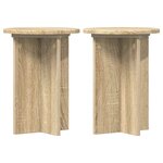 vidaXL Support de Plante 2 pièces Chêne Sonoma Ø29 5 x 40 cm