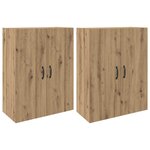 vidaXL Armoire Murale 2 Pièces Chêne artisanal 69 5 x 34 x 90 cm