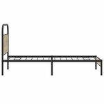 vidaXL Cadre de lit sans matelas 100x200 cm chêne fumé bois ingénierie