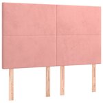 vidaXL Tête de lit Rose 144x5x118/128 cm Velours